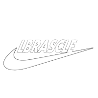 nike lbrascle logo on a black background